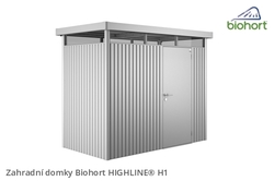 Biohort Zahradní domek HIGHLINE® H1, stříbrná metalíza .