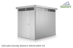Biohort Zahradní domek HIGHLINE® H2, stříbrná metalíza .