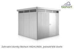 Biohort Zahradní domek HIGHLINE® H3, stříbrná metalíza .