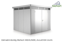 Biohort Zahradní domek HIGHLINE® H3, stříbrná metalíza .