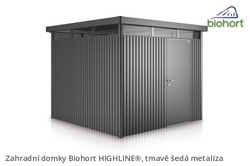 Biohort Zahradní domek HIGHLINE® H4, tmavě šedá metalíza .