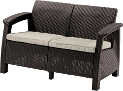 CORFU LOVE SEAT - hnědá .