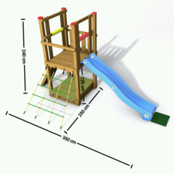 DĚTSKÉ HŘIŠTĚ Monkey´s Home EKO-LINE TURRET PLUS 110X110X240cm