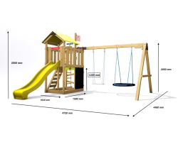 Dětské hřiště Monkey´s Home Malý pirát HOOK s modrou skluzavkou 2024 Dětské hřiště Monkey´s Home Malý pirát HOOK s modrou skluzavkou 2024