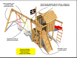 Dětské hřiště Monkey´s Home Malý pirát JIM bez skluzavky