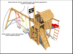 Dětské hřiště Monkey´s Home Malý pirát JIM bez skluzavky