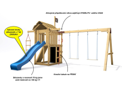 Dětské hřiště Monkey´s Home Malý pirát JIM bez skluzavky