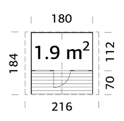 Dětský domek FELIX (180cm x 112cm) tl. 16mm