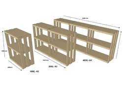 Dřevěný regál Herold (165,4 x 40 x 100cm) Dřevěný regál Herold (165,4 x 40 x 100cm)