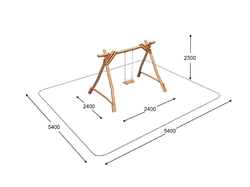 Monkey´s houpačka Swing z akátu .