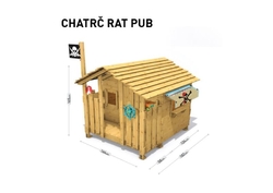 Dětský domeček  Monkey´s Home Chatrč pirát Rat Pub .