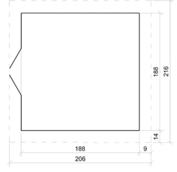 Domek na nářadí EKO-LINE H343 200x200 cm tl. 19 mm