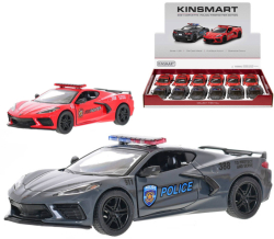 KINSMART Auto model 1:36 Corvette 2021 záchranné složky PB 13cm 2 druhy