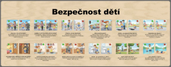 Monkeys Edukační panel Pexeso - Bezpečnost dětí na stěnu