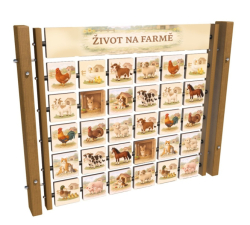 Monkeys Edukační panel Pexeso - Život na farmě na stěnu