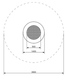Zemní trampolína RADO - kruhová 1,4 m průměr skákací plochy 0,9m