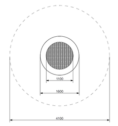 Zemní trampolína RADO - kruhová 1,6 m průměr skákací plochy 1,1m