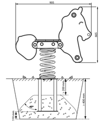 Houpačka pružinová Monkey's Horse .