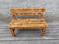 Dřevěná lavice Zuzana 120 x 53,5 x 88 cm -  s opalem s opalem