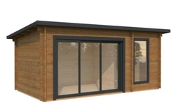 Sauna Sanna 12,8 m2 s posuvnými dveřmi s dvojitým sklem Sauna Sanna 12,8 m2 s posuvnými dveřmi s dvojitým sklem