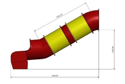 Tobogán rovný 347 cm - nástp 1,5m Tobogán rovný 347 cm - nástp 1,5m