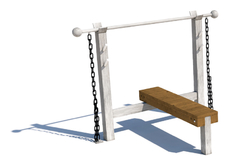 Workoutový prvek - Monkey's Bench lavice .