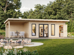 Zahradní domek Aurelia 16,7 + 7,9  m2 (hliníková okna a dveře)