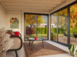 Zahradní domek Serena 12,6 m2 Set 2  s posuvnými dveřmi
