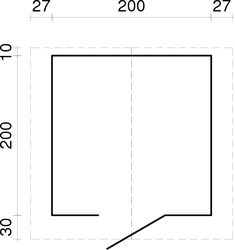 ZAHRADNÍ DOMEK Vivian 3,8 m2 (220cm x 220cm) tl. 28mm