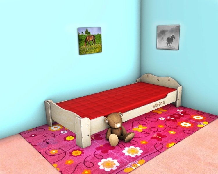 Dětská dřevěná postel Anička 76x166x40