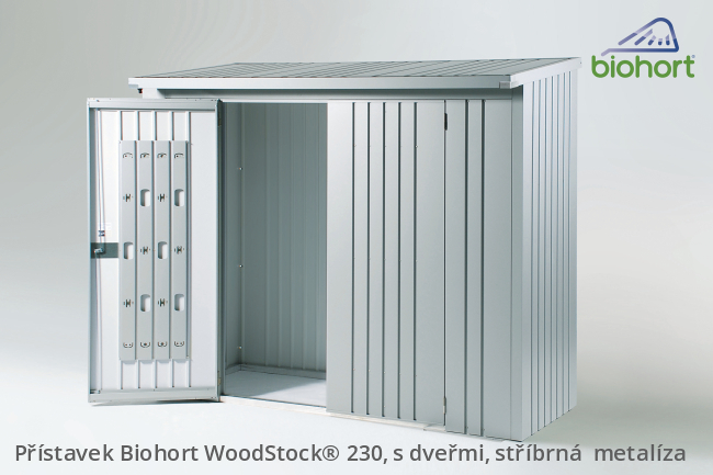 Biohort Přístavek WoodStock® 230, stříbrná metalíza .