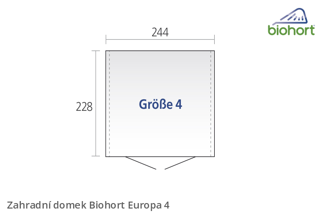 Biohort Zahradní domek EUROPA 4, tmavě šedá metalíza .