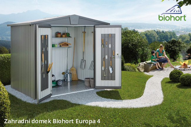 Biohort Zahradní domek EUROPA 4, tmavě zelená .