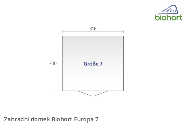 Biohort Zahradní domek EUROPA 7, šedý křemen metalíza .