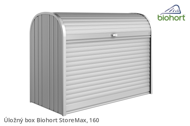 Biohort Úložný box StoreMax® 160, šedý křemen metalíza .