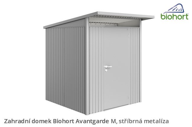 Biohort Zahradní domek AVANTGARDE A1, stříbrná metalíza .