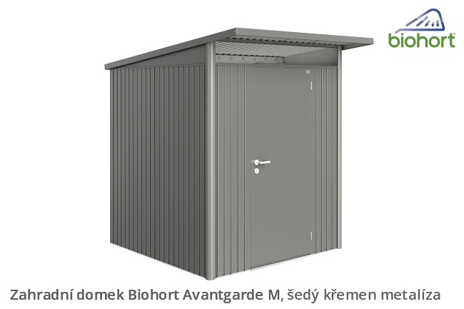Biohort Zahradní domek AVANTGARDE A1, šedý křemen metalíza .