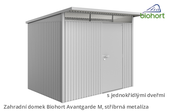 Biohort Zahradní domek AVANTGARDE A5, stříbrná metalíza .