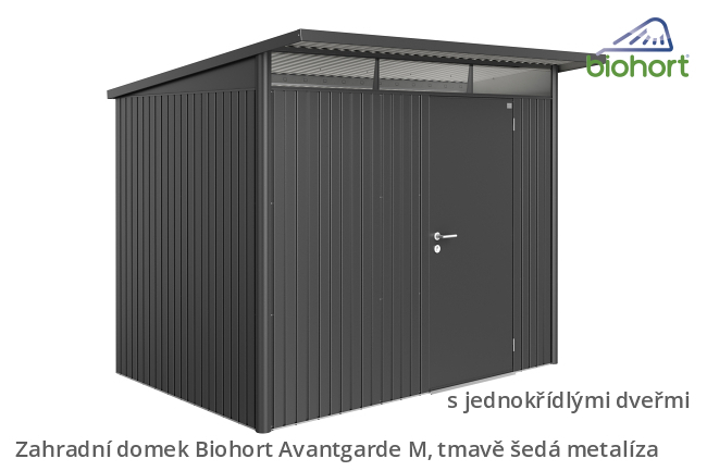 Biohort Zahradní domek AVANTGARDE A5, tmavě šedá metalíza .