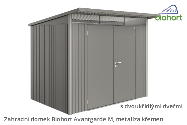 Biohort Zahradní domek AVANTGARDE A5, šedý křemen metalíza .