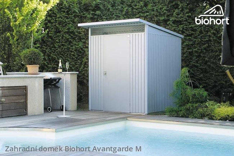 Biohort Zahradní domek AVANTGARDE A4, stříbrná metalíza .