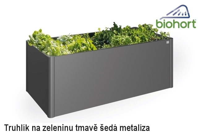 Biohort Zvýšený truhlík na zeleninu 2 x 1 tmavě šedá metalíza .