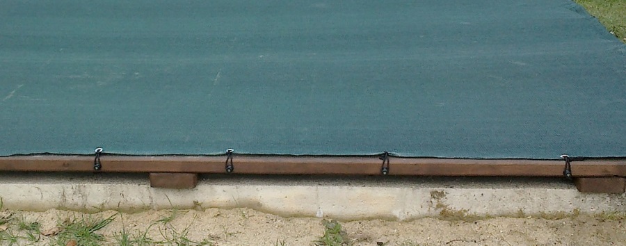 Síť na pískoviště - rašlová s gumolanem 4,2x4,2 m .