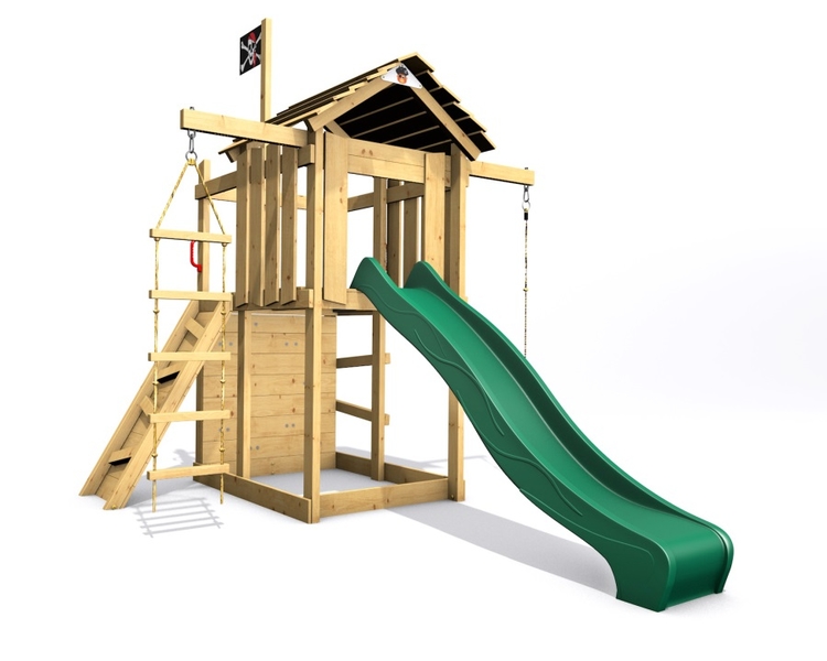 Dětské hřiště Monkey´s Home Malý pirát JOE s modrou skluzavkou .