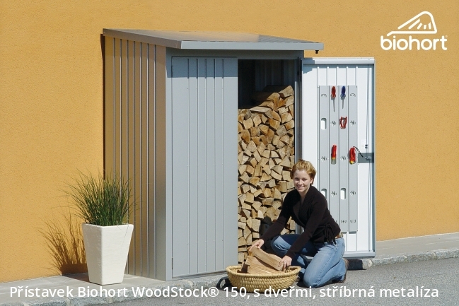 Biohort Dveřní set WoodStock® 150, stříbrná metalíza .