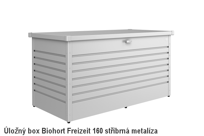 Biohort Úložný box FreizeitBox 160HIGH, stříbrná metalíza .
