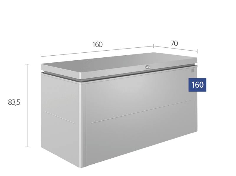 Biohort Úložný box LoungeBox® 160, šedý křemen metalíza .