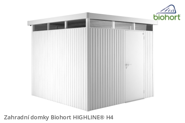Biohort Zahradní domek HIGHLINE® H4, stříbrná metalíza .