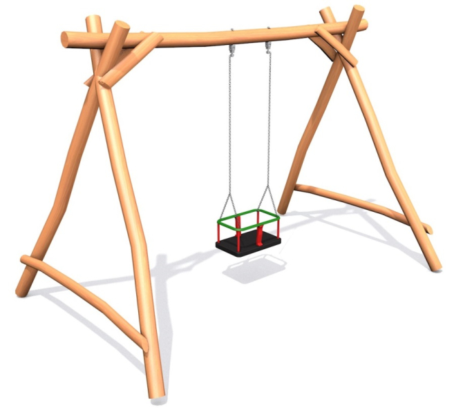 Houpačka Swing z akátu - s dětským sedákem Houpačka Swing z akátu - s dětským sedákem