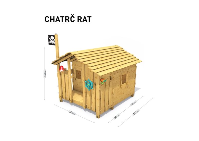Dětský domeček  Monkey´s Home Chatrč pirát Rat .
